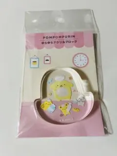 新品　ポムポムプリン 30th 　スイーツパーティー　ゆらゆらアクリルブロック