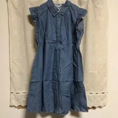 【新品】LOWRYS FARM 肩フリルデニムワンピース