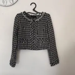 rienda ツイードクロップドジャケット（S）入学式・卒業式スーツ