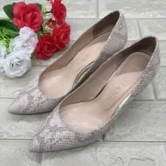 ❤️良品❤️DIANA ダイアナ　ポインテッドトゥ　パイソン　7cmヒール