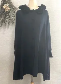 希少 フランス製 YOSHIMI KOYAMA ベロアローズ襟 シアーチュニック 