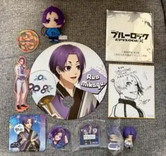 新品ブルーロック御影玲王 缶バ、うちわ、コースター、ガチャガチャ 色紙 アクスタ