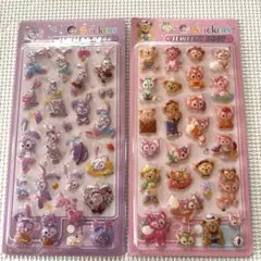 ステラルー　ダッフィーフレンズ　2種　　立体シール　ぷっくり