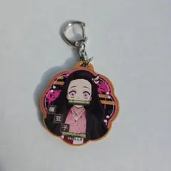 鬼滅の刃　ネズコ　ねずこ　禰豆子 キーホルダー 花形　木製
