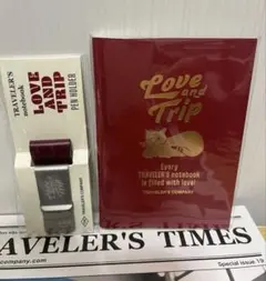 限定トラベラーズノート ペンホルダー LOVE AND TRIP レッドリフィル