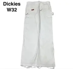 ディッキーズダック地ペインターパンツw32ホワイト白ダック生地古着ワークパンツ