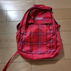 Coleman 赤 チェック柄 リュック