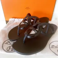 エルメス エジェリ ラバーサンダル38ブラック未使用 - メルカリ