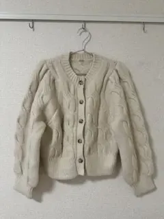 Mila Owen ケーブルニットカーディガン