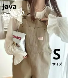 極美品　JaVa ジャバ オーバーオール サイズS サンドベージュ レディース