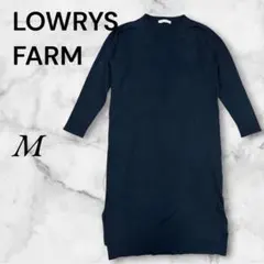 ローリーズファーム　Ｖネックニットワンピース　M 黒　LOWRYSFARM