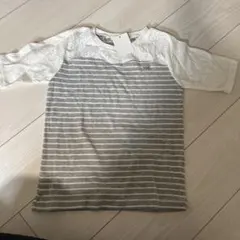 新品タグ付き　レースボーダー　半袖Tシャツ 130