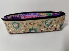 ペンケース　　　　　　　　　　♡⁠(⁠インド刺繍&沖縄紅型♡