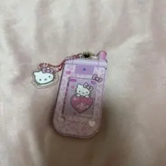 ハローキティ ガラケー型 アクリルキーホルダー ピンクのサムネイル