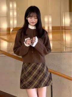 GRL ILLIT アイリット BEB フリルレイヤード風ニットトップス