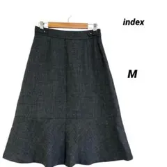 index マーメイドフレアスカート M 未使用 上品グレー 裏地付