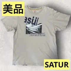 SATUR Tシャツ 半袖 グレー 古着 韓国 セター
