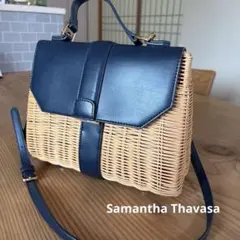 サマンサタバサ カゴバック 2way チェック柄