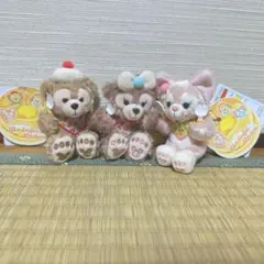 ダッフィー&フレンズ　ワンダフルキッチン ぬいぐるみストラップ3個セット　新品