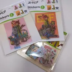ズートピア　ダイカットステッカー　フレーク　シール　3枚セット　セリア