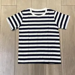 無印良品　ボーダーTシャツ ネイビー