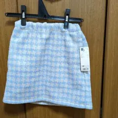 GU チェック柄 ミニスカート 130