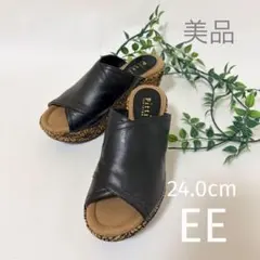 ピッティ　Pitti 厚底サンダル24cm 黒　ブラックのサムネイル