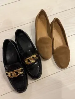 UGG スエードブラウンローファー　ZARA ローファー