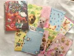 平成レトロ 平成女児　ちゃお付録ちびデビシール帳(新品)、シール台紙(中古)