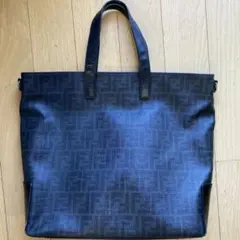 FENDI フェンディ ズッカ柄 トートバッグ ショルダーバッグ 黒　ブラックのサムネイル