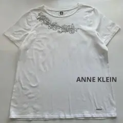 ANNE KLEIN アンクライン　ビーズ刺繍　装飾 Tシャツ