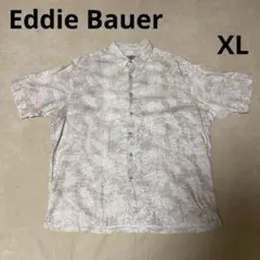 Eddie Bauer 100%リネン XL 半袖シャツ