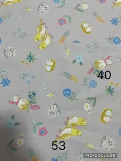 オックス　花と動物プリント生地