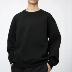 UNIQLO:C オーバーサイズスウェットシャツ スウェット ブラック ユニクロ