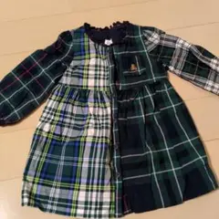 Gap チェック柄ワンピース（緑・黒）