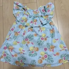 フルーツ柄 フリル ワンピースのサムネイル