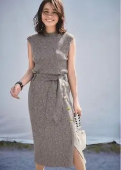 Mystrada メランジゆるニットアップ/タイトワンピ風セットアップ