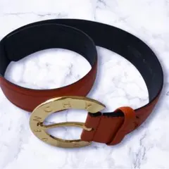 Givenchy オレンジレザーベルト ゴールドバックルのサムネイル