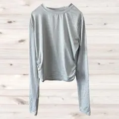 良品♡グレー 長袖 Tシャツ サイドギャザー