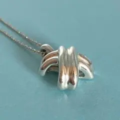 美品 TIFFANY＆CO ティファニー シグネチャークロス 925 ネックレス