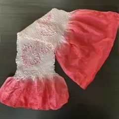 着物　グラデーションピンクの帯揚げ