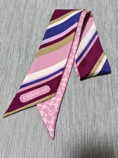 COACH ストライプ ドット スカーフ