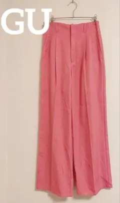 GU ジーユー　カラースラックス　ピンク　Lサイズ