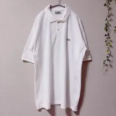 ラコステ ポロシャツ 半袖 無地 XL 白 ホワイト カジュアル 2XL