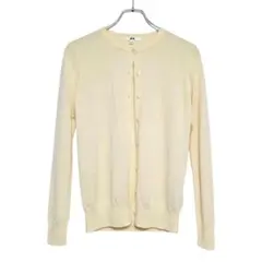 UNIQLO ユニクロ クルーネック カーディガン 長袖 アイボリー M