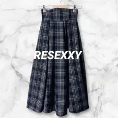 T82＊リゼクシー ハイウエストコルセットスカート ロング フレア チェック柄