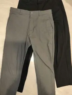 ユニクロ　ジョガーパンツ　グレー・ブラック　 2点セット