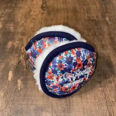 LECOQ SPORTIF イヤーマフ 花柄 ネイビー・ホ ワイト