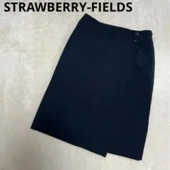 STRAWBERRY-FIELDS ラップスカート 膝丈 フロントボタンM669のサムネイル