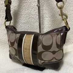 COACH コーチ ハンプトンズ　ワンショルダー　ストライプ　Y2K